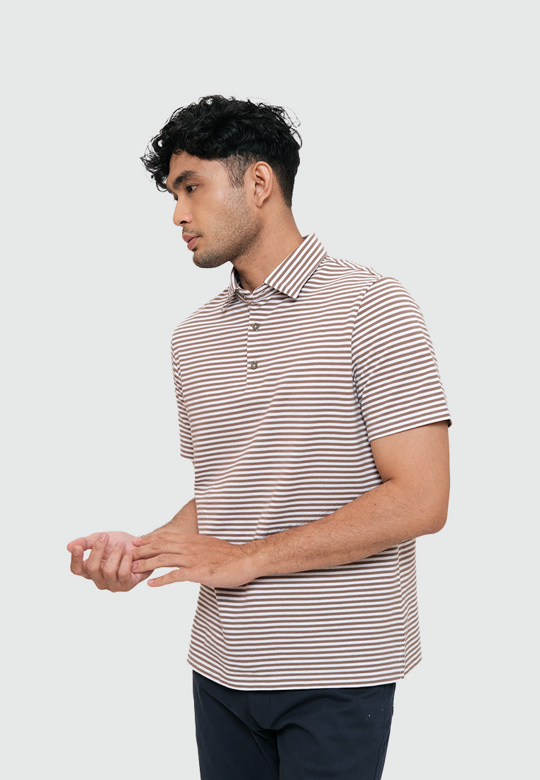MOC Kaos Polo Lengan Pendek CLAUDE - BROWN