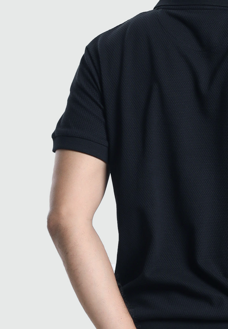 MOC Kaos Polo Lengan Pendek Pria PAROS - BLACK