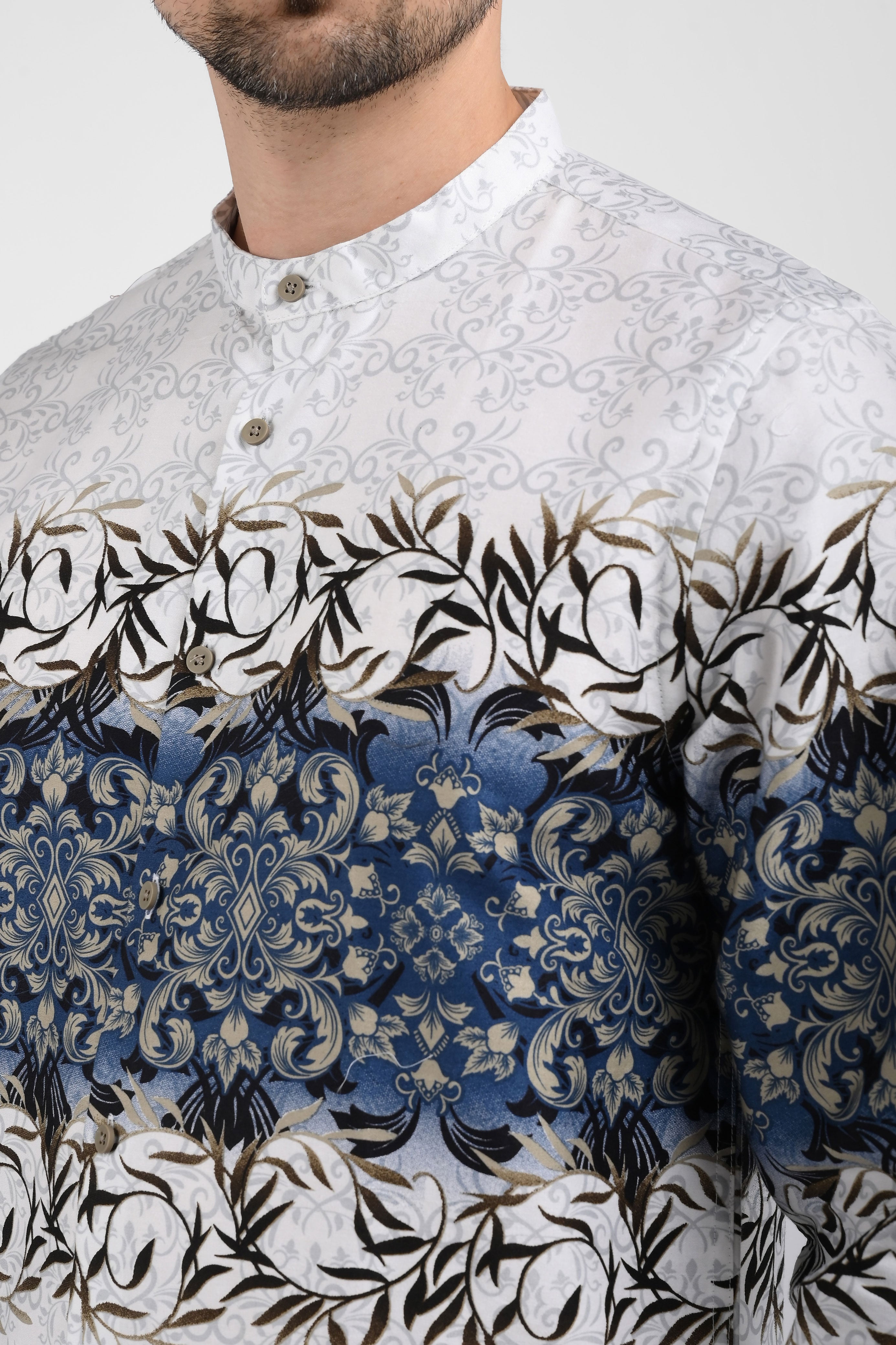 MOC Kemeja Batik Shanghai Lengan Panjang Pria HOGAN-WHITE