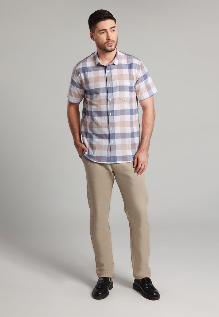 MOC Kemeja Lengan Pendek Pria Briscoe - Khaki