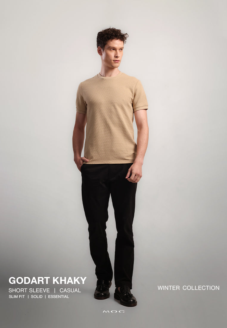 MOC Kaos Lengan Pendek Pria Godart - Khaki
