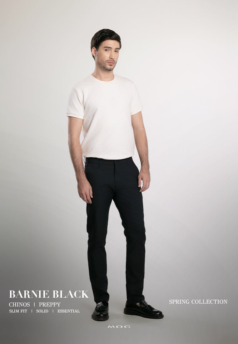 MOC Celana Panjang Chinos Pria Slim Fit BARNIE-BLACK