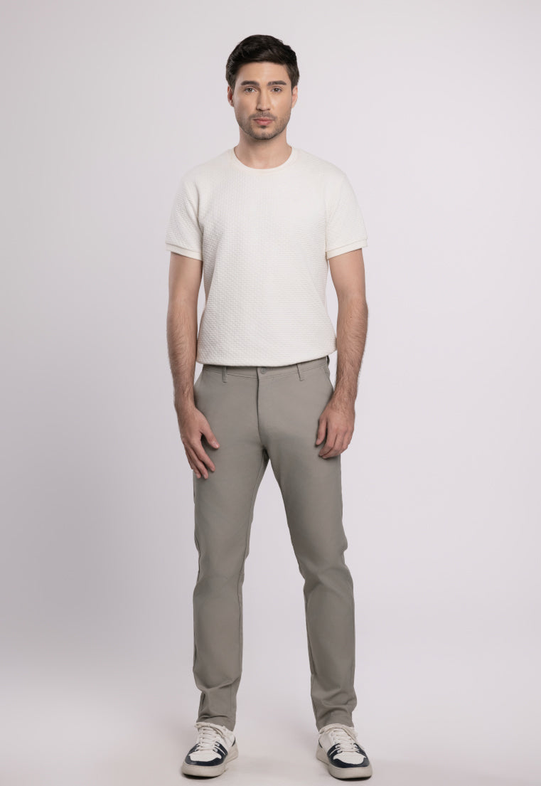 MOC Celana Panjang Chinos Pria Slim Fit BARNIE-DARK GREY