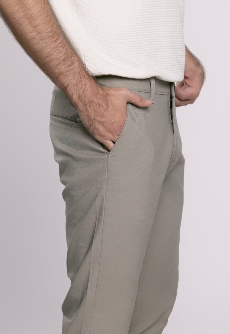 MOC Celana Panjang Chinos Pria Slim Fit BARNIE-DARK GREY