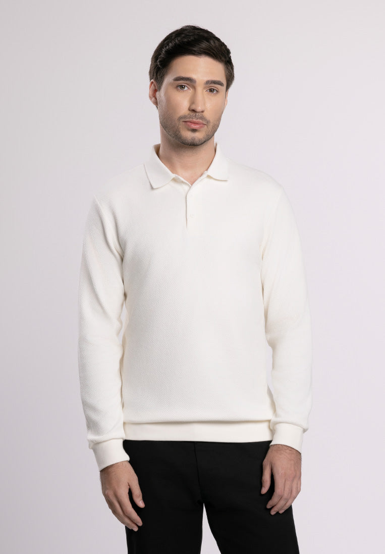 MOC Sweatshirt Lengan Panjang Pria EDINSON - OFF WHITE