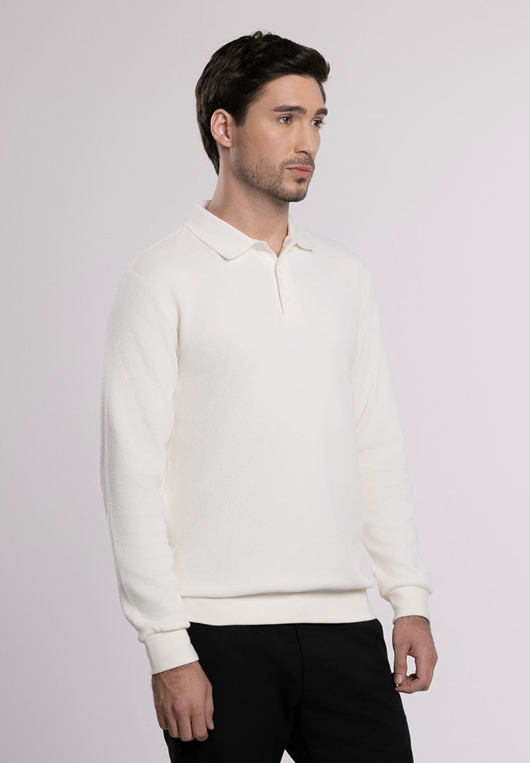 MOC Sweatshirt Lengan Panjang Pria EDINSON - OFF WHITE