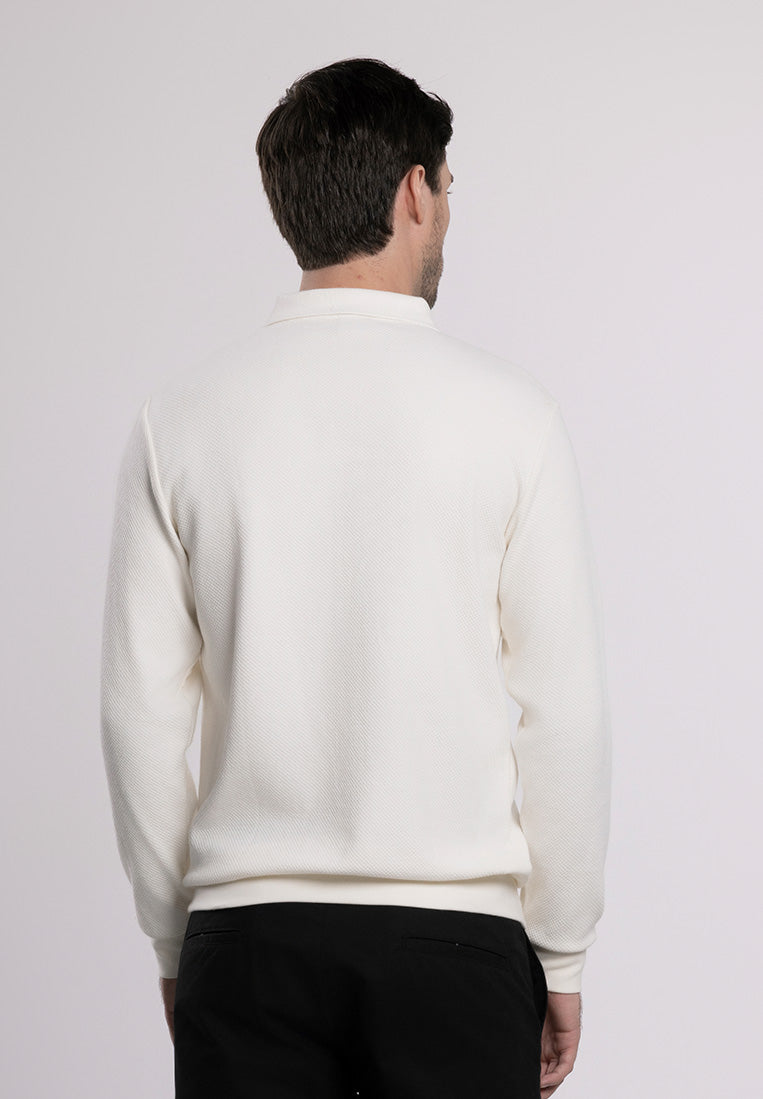 MOC Sweatshirt Lengan Panjang Pria EDINSON - OFF WHITE