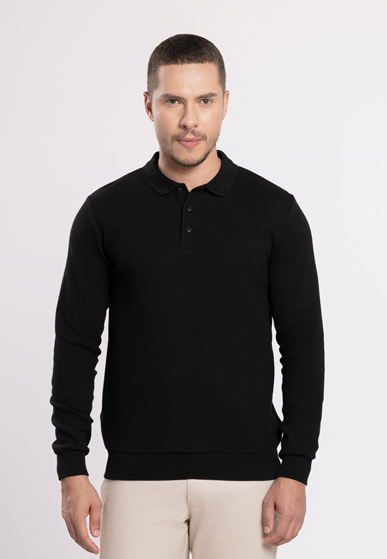 MOC Sweatshirt Lengan Panjang Pria EDINSON-BLACK