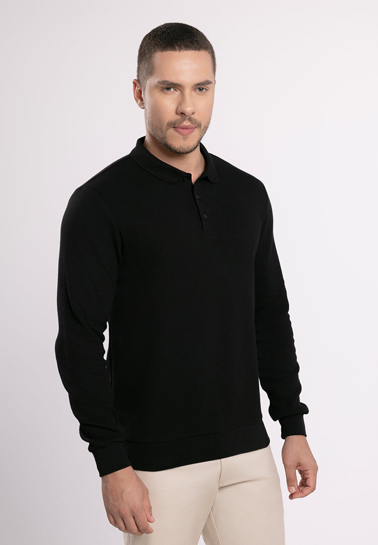 MOC Sweatshirt Lengan Panjang Pria EDINSON-BLACK