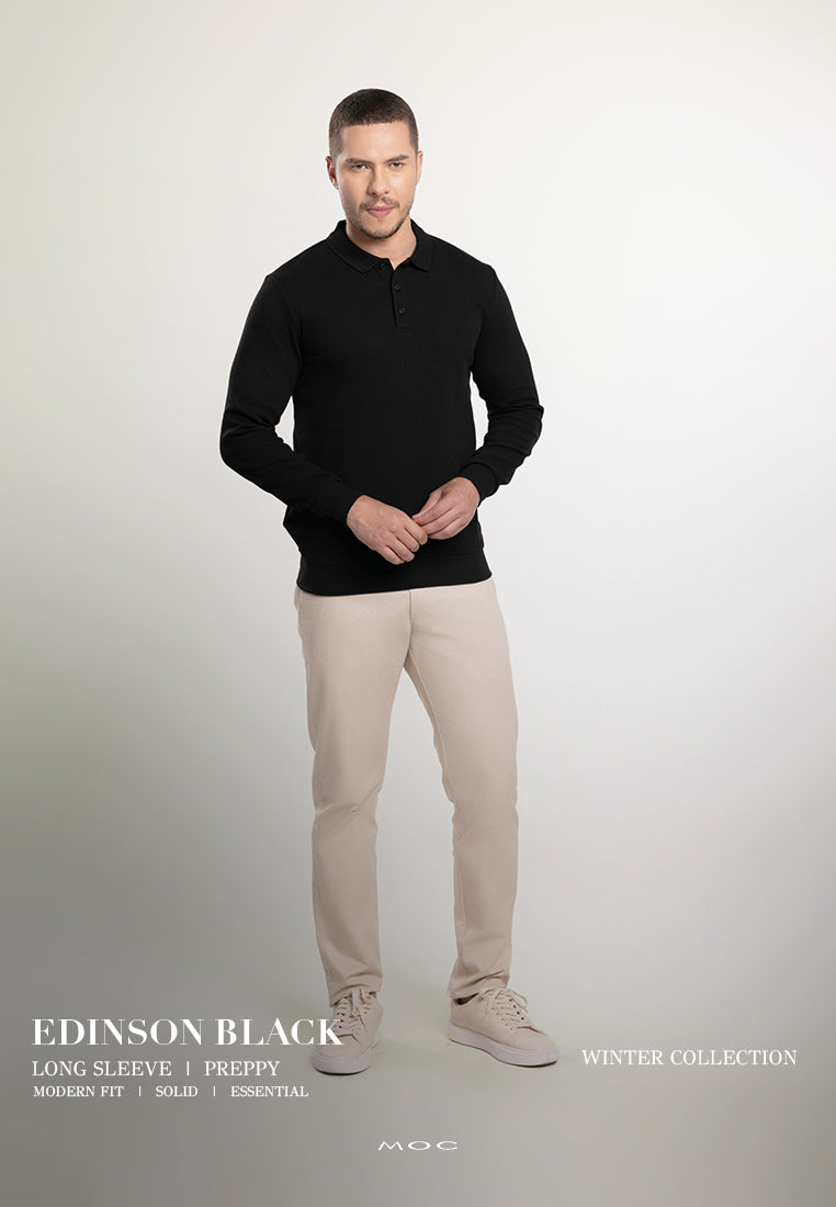 MOC Sweatshirt Lengan Panjang Pria EDINSON-BLACK
