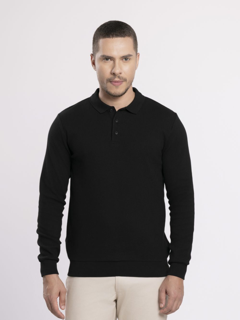 MOC Sweatshirt Lengan Panjang Pria EDINSON-BLACK
