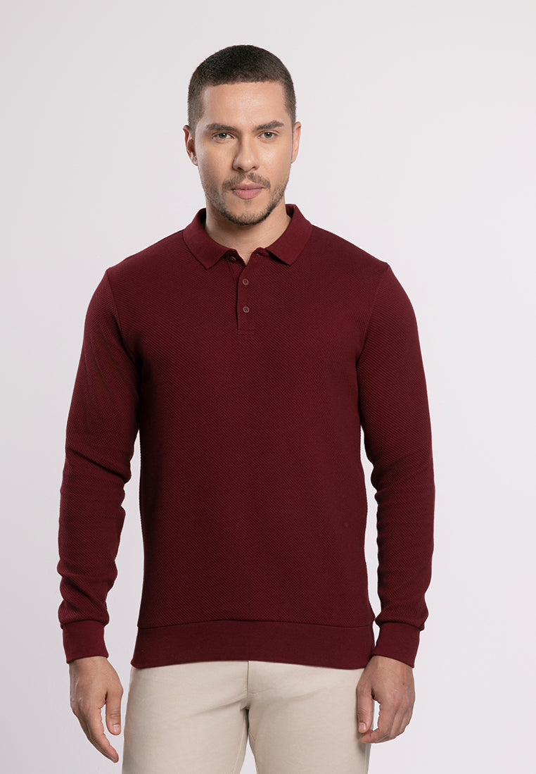MOC Sweatshirt Lengan Panjang Pria EDINSON - WINE