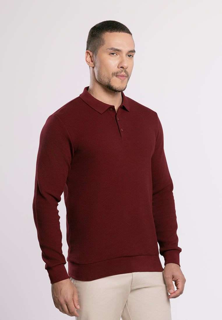 MOC Sweatshirt Lengan Panjang Pria EDINSON - WINE