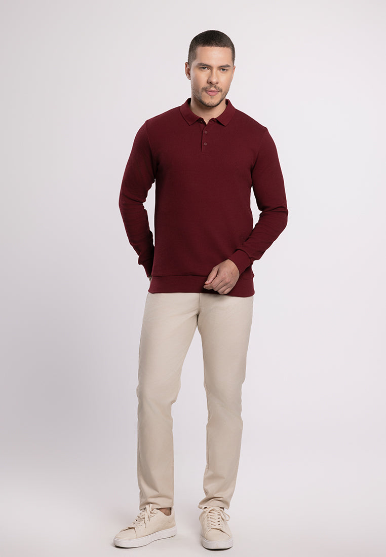 MOC Sweatshirt Lengan Panjang Pria EDINSON - WINE
