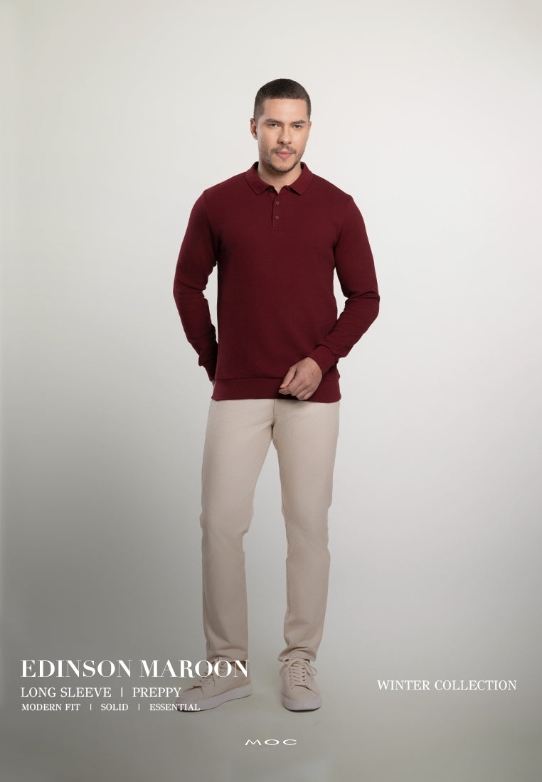 MOC Sweatshirt Lengan Panjang Pria EDINSON-WINE
