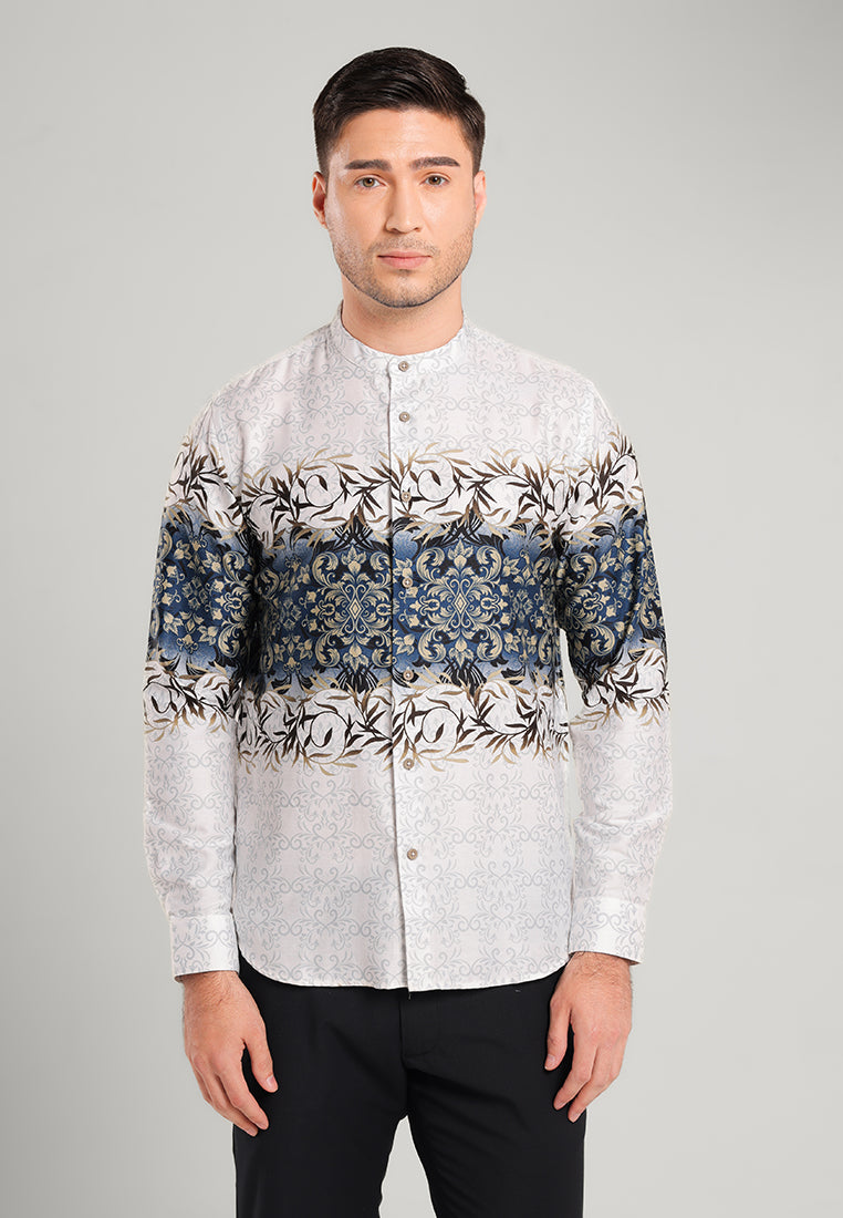 MOC Kemeja Batik Shanghai Lengan Panjang Pria HOGAN-WHITE