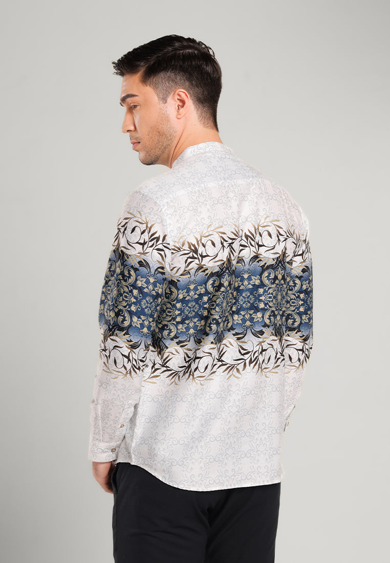 MOC Kemeja Batik Shanghai Lengan Panjang Pria HOGAN-WHITE