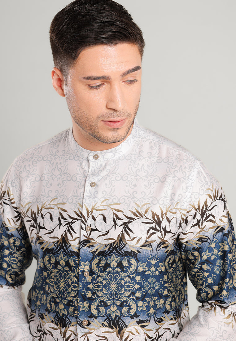 MOC Kemeja Batik Shanghai Lengan Panjang Pria HOGAN-WHITE