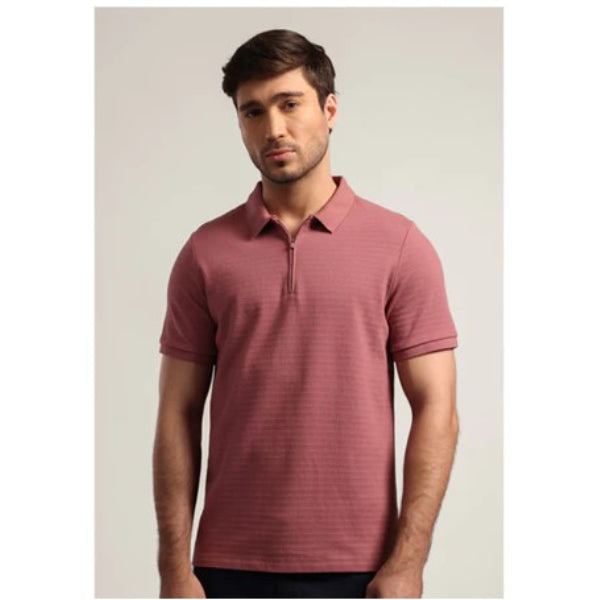 MOC Kaos Polo Lengan Pendek Pria Leo - Light Maroon
