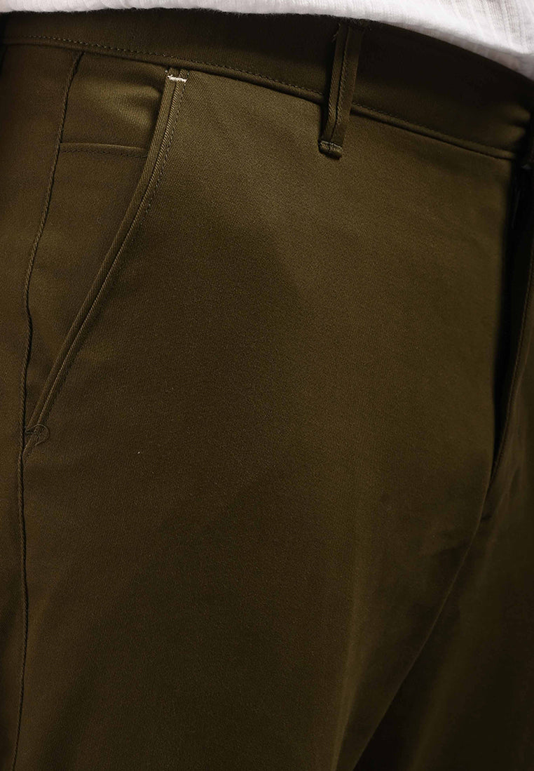 MOC Celana Panjang Ankle Pants Pria NEVILLE-DARK OLIVE