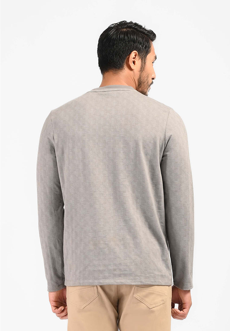 MOC Kaos Lengan Panjang Pria WEASLEY-GREY