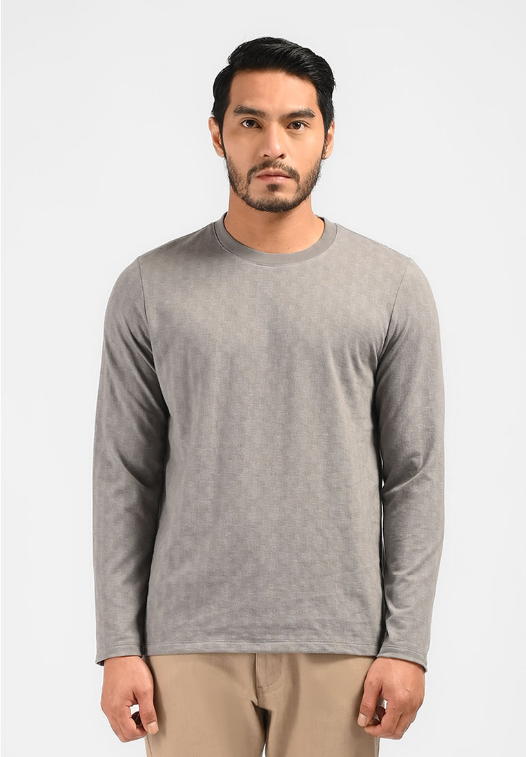 MOC Kaos Lengan Panjang Pria WEASLEY-GREY