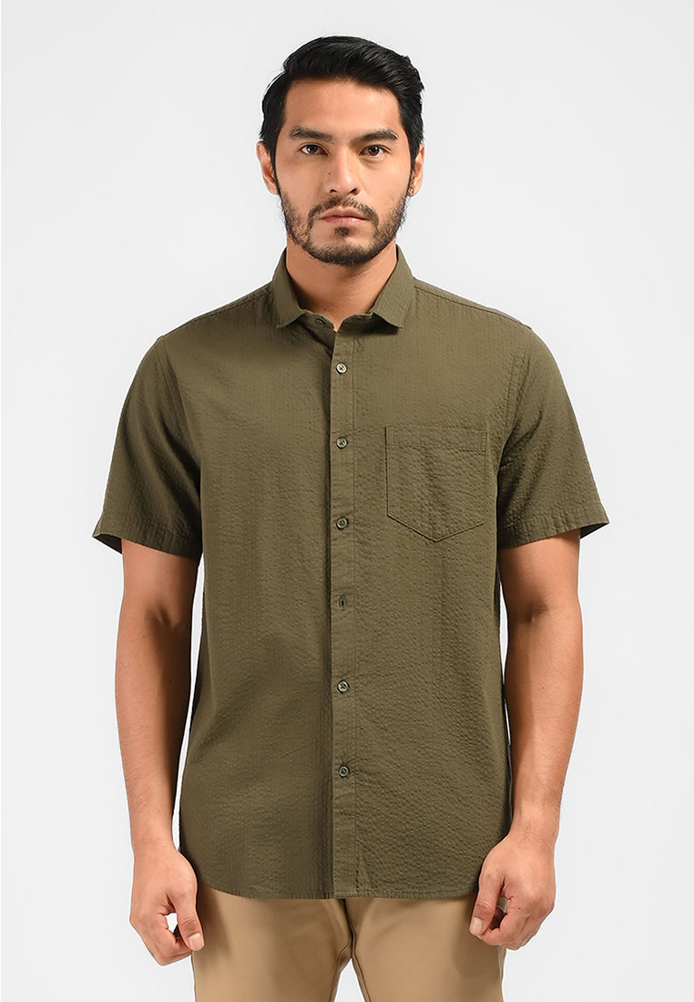 MOC Kemeja Lengan Pendek Pria FLIXTON-OLIVE