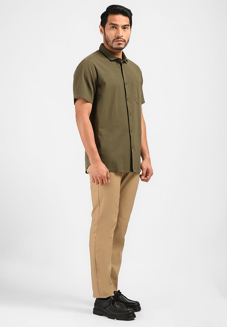 MOC Kemeja Lengan Pendek Pria FLIXTON-OLIVE