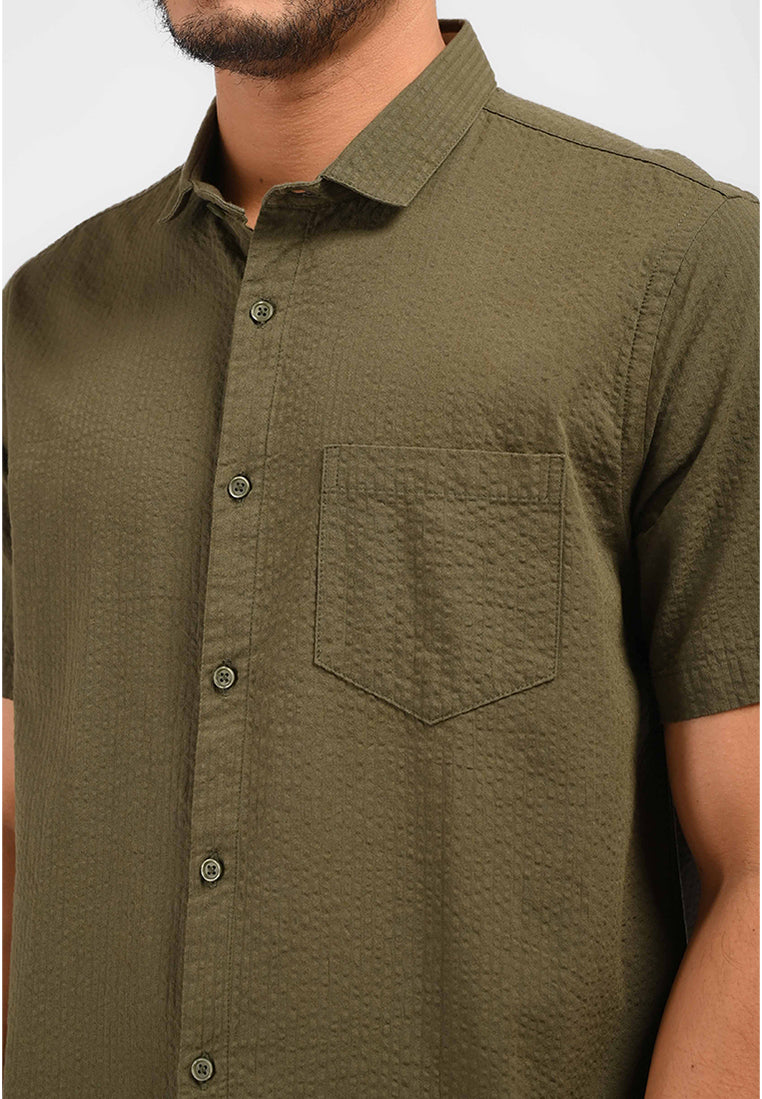 MOC Kemeja Lengan Pendek Pria FLIXTON-OLIVE