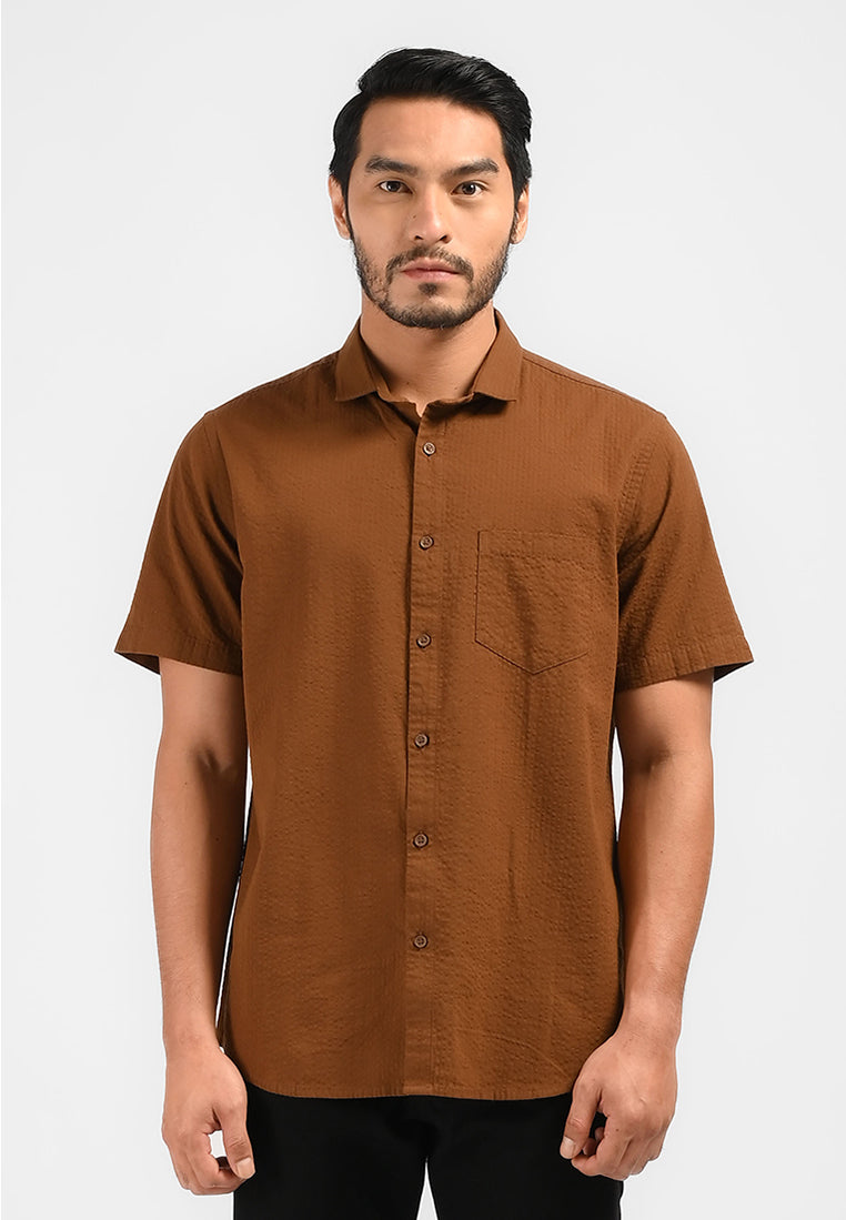 MOC Kemeja Lengan Pendek Pria FLIXTON-BROWN