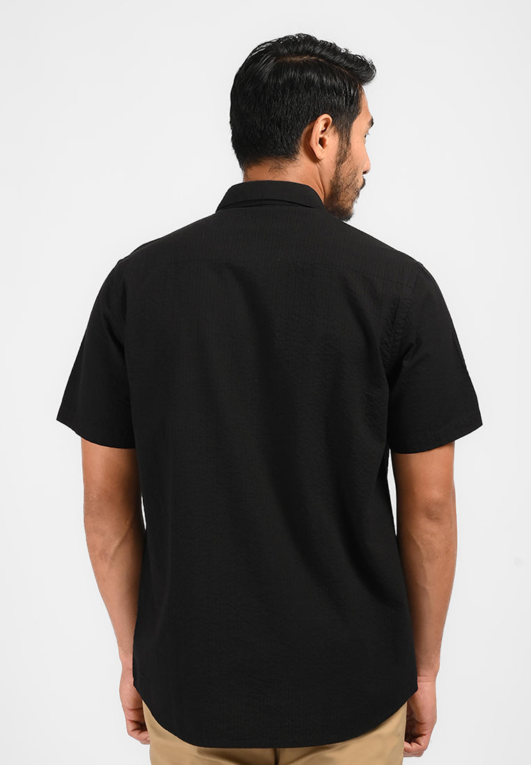 MOC Kemeja Lengan Pendek Pria FLIXTON-BLACK