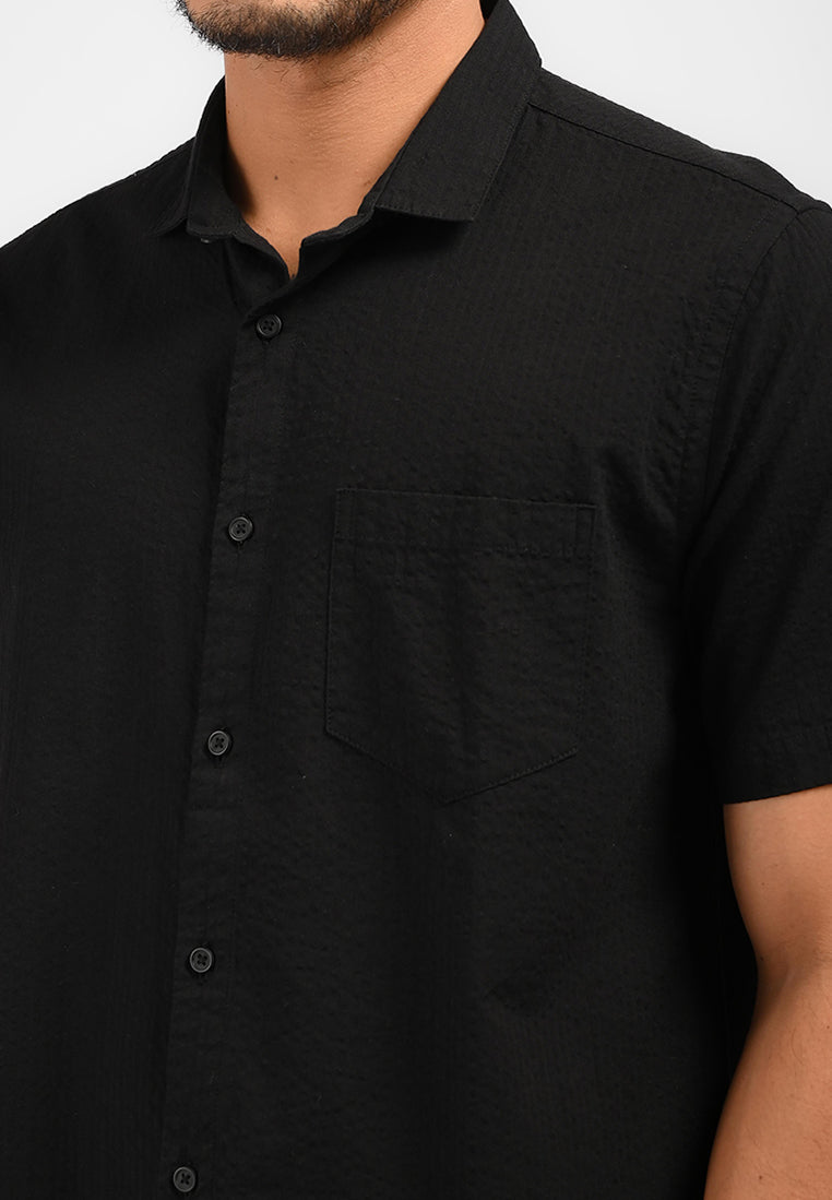 MOC Kemeja Lengan Pendek Pria FLIXTON-BLACK