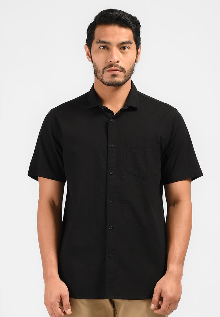 MOC Kemeja Lengan Pendek Pria FLIXTON-BLACK