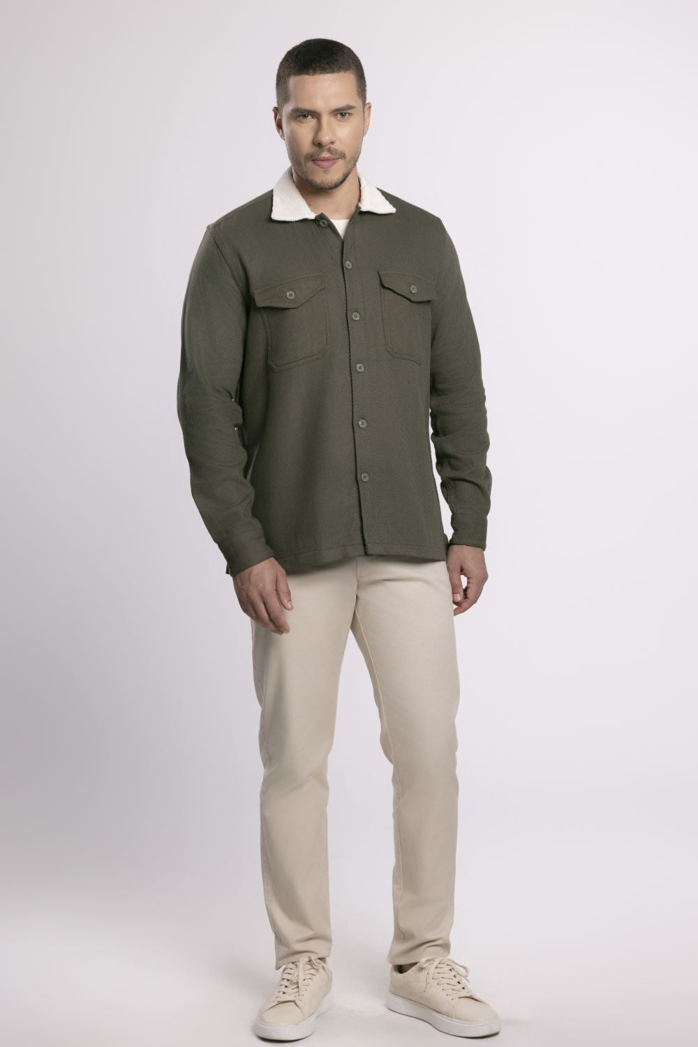 MOC Kemeja Workwear Lengan Panjang Pria Arthuro - Olive