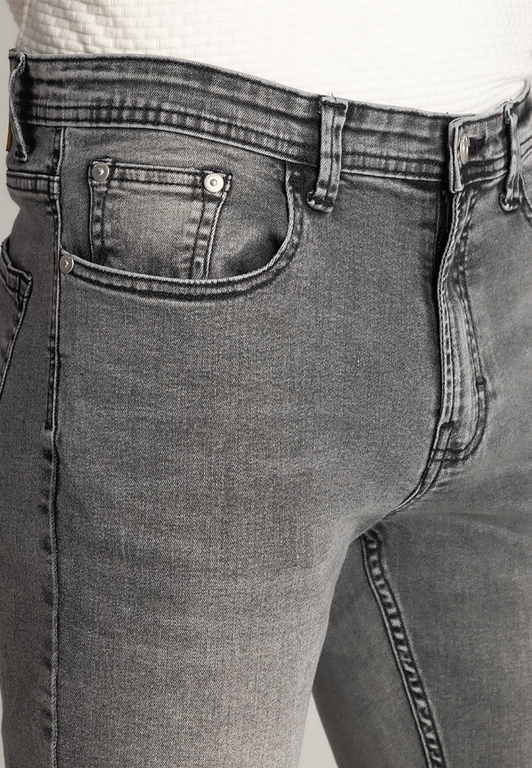 MOC - Celana Panjang Denim Pria Barcelona - Dark Grey
