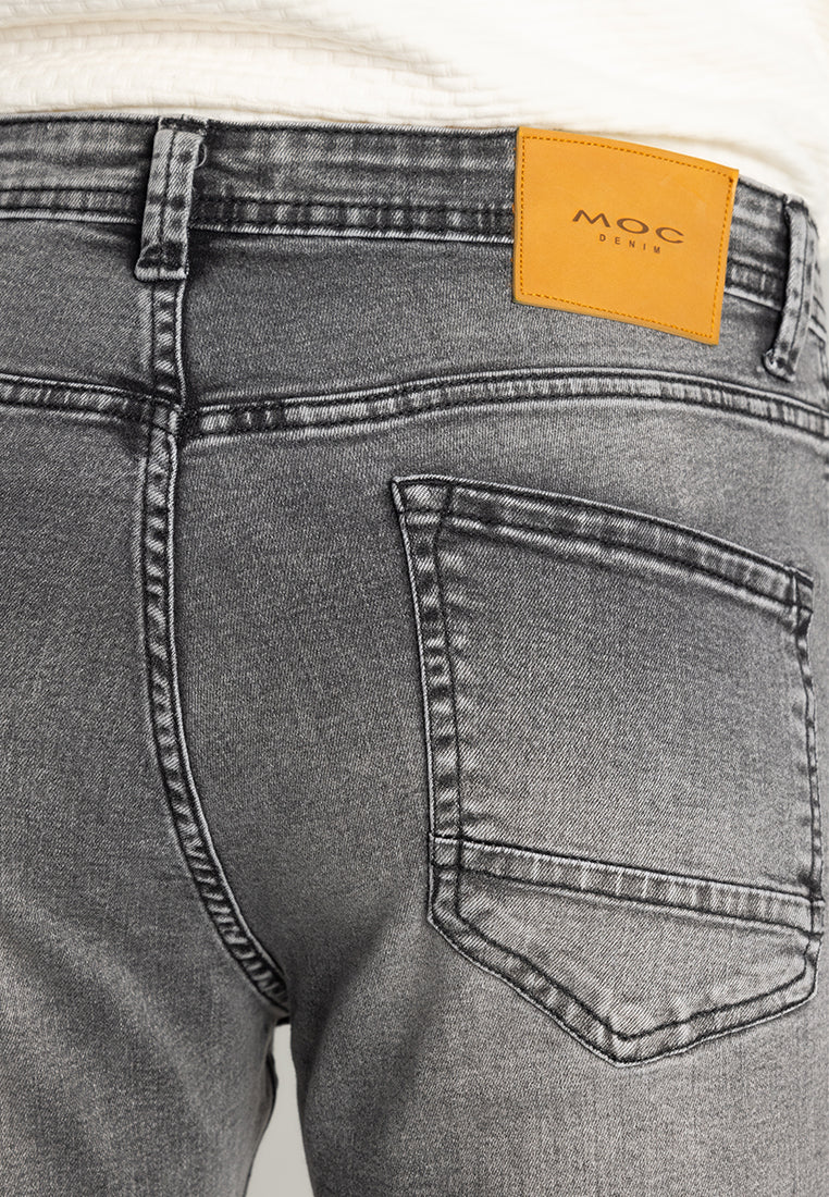 MOC - Celana Panjang Denim Pria Barcelona - Dark Grey