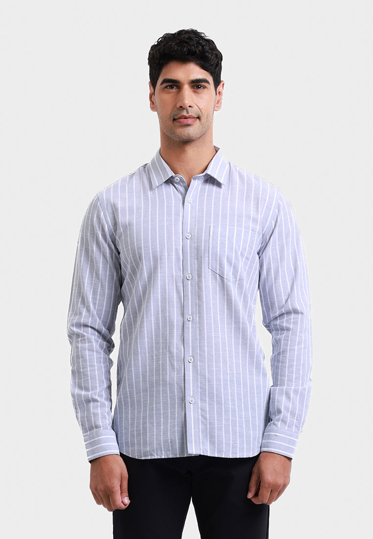 MOC Kemeja Lengan Panjang Pria ARNAUT - GREY