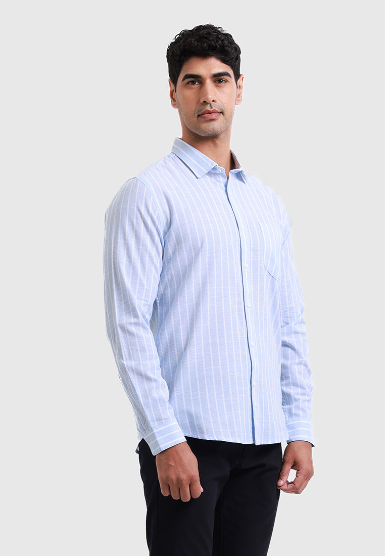 MOC Kemeja Lengan Panjang Pria ARNAUT - BLUE