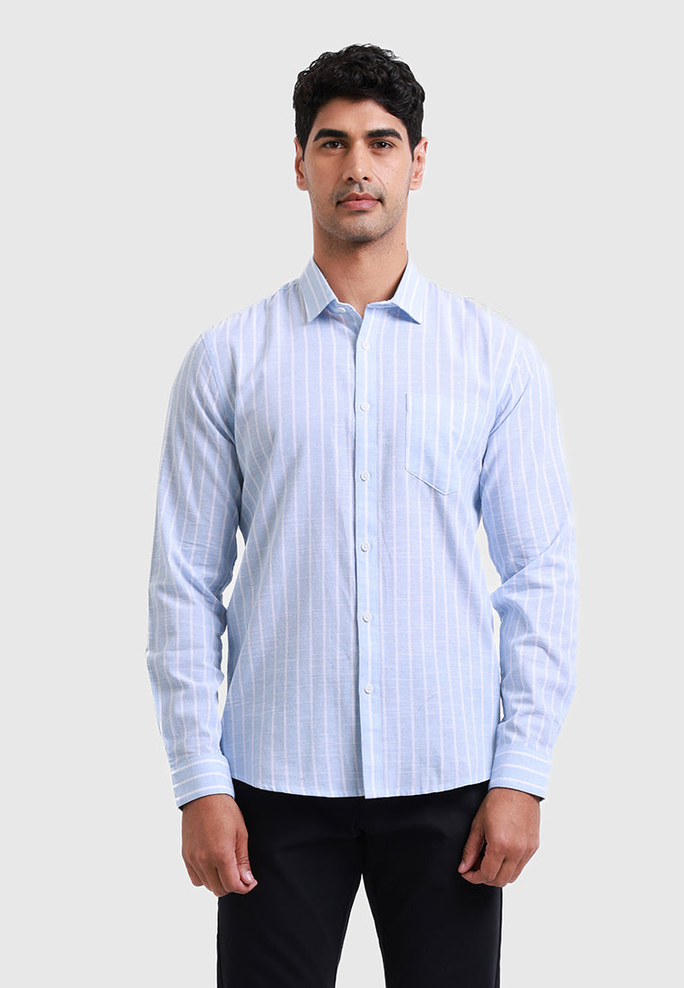 MOC Kemeja Lengan Panjang Pria ARNAUT - BLUE