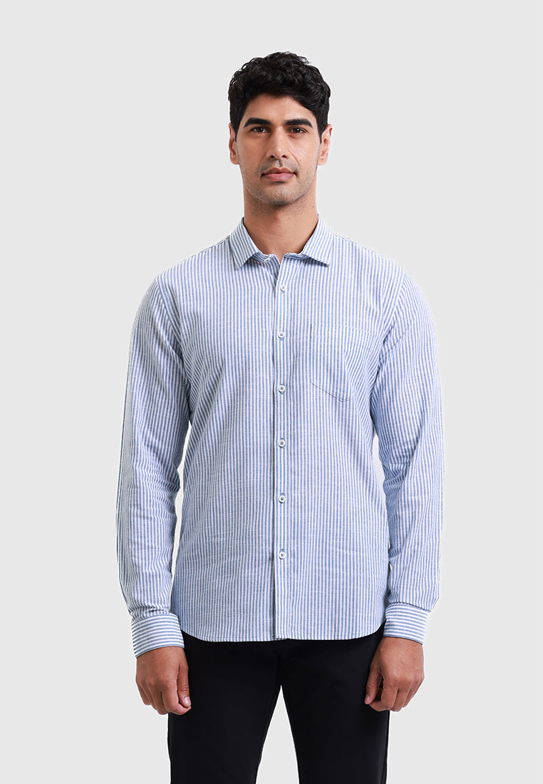 MOC Kemeja Lengan Panjang Pria ARNAUT - LIGHT BLUE