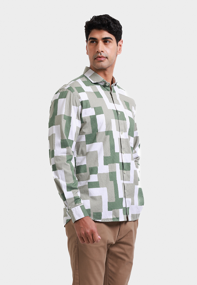 MOC Kemeja Lengan Panjang Pria GOBI - OLIVE