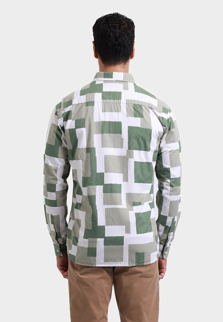 MOC Kemeja Lengan Panjang Pria GOBI - OLIVE