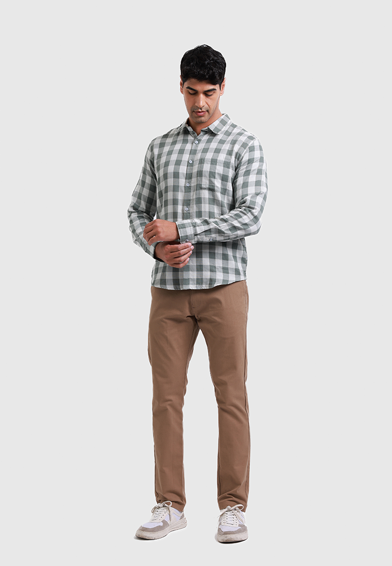 MOC Kemeja Lengan Panjang Pria GIBSON - OLIVE