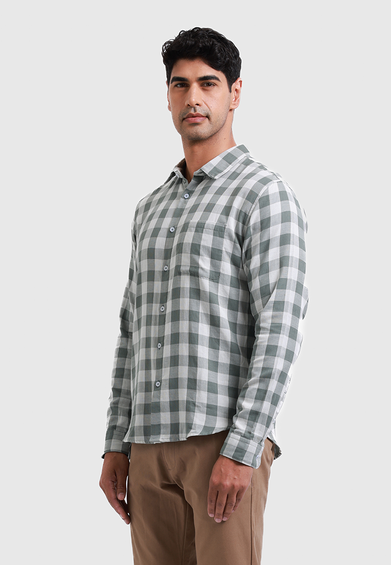 MOC Kemeja Lengan Panjang Pria GIBSON - OLIVE