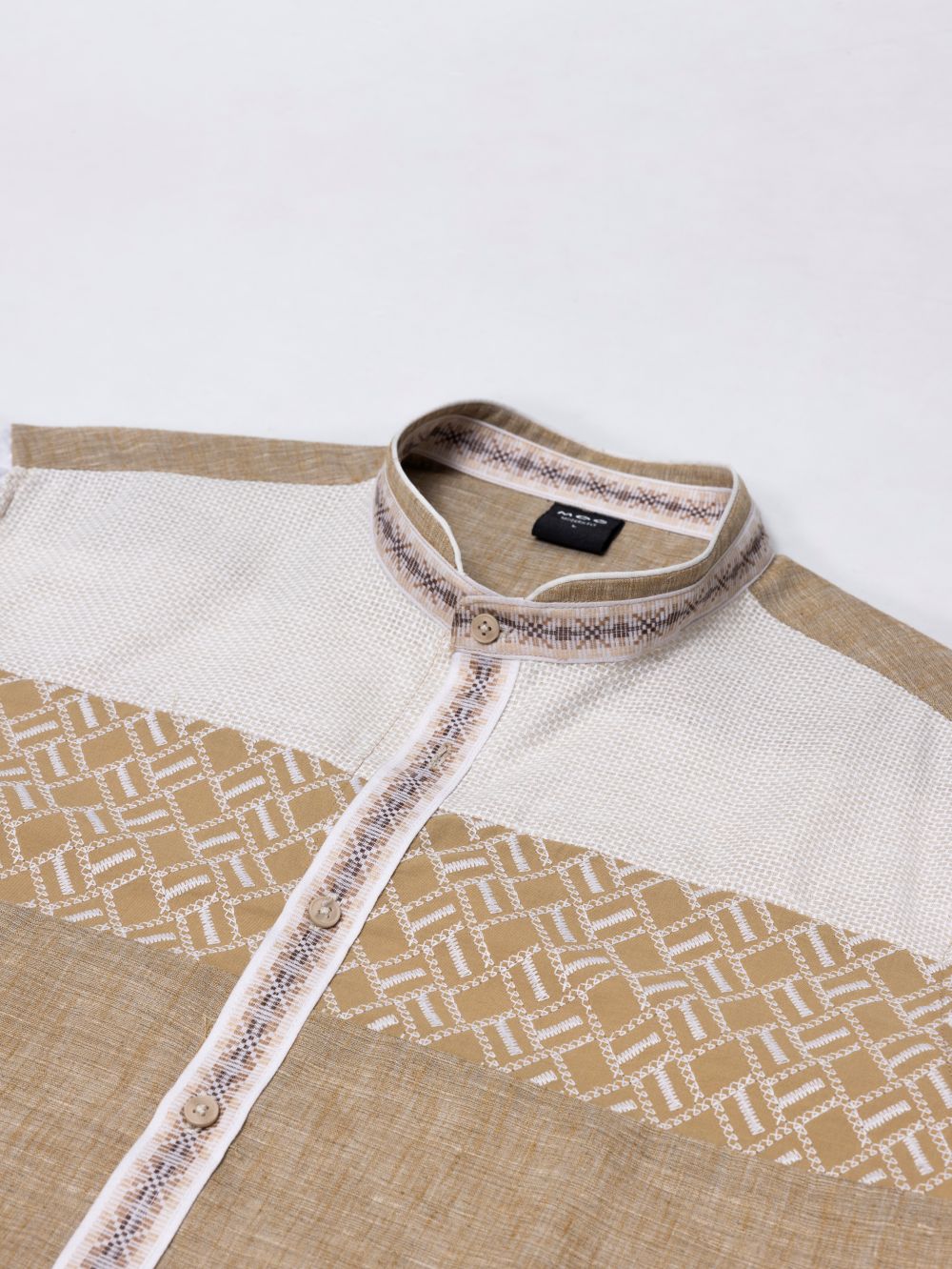 MOC Kemeja Koko Lengan Panjang Pria Alfadh - Khaki