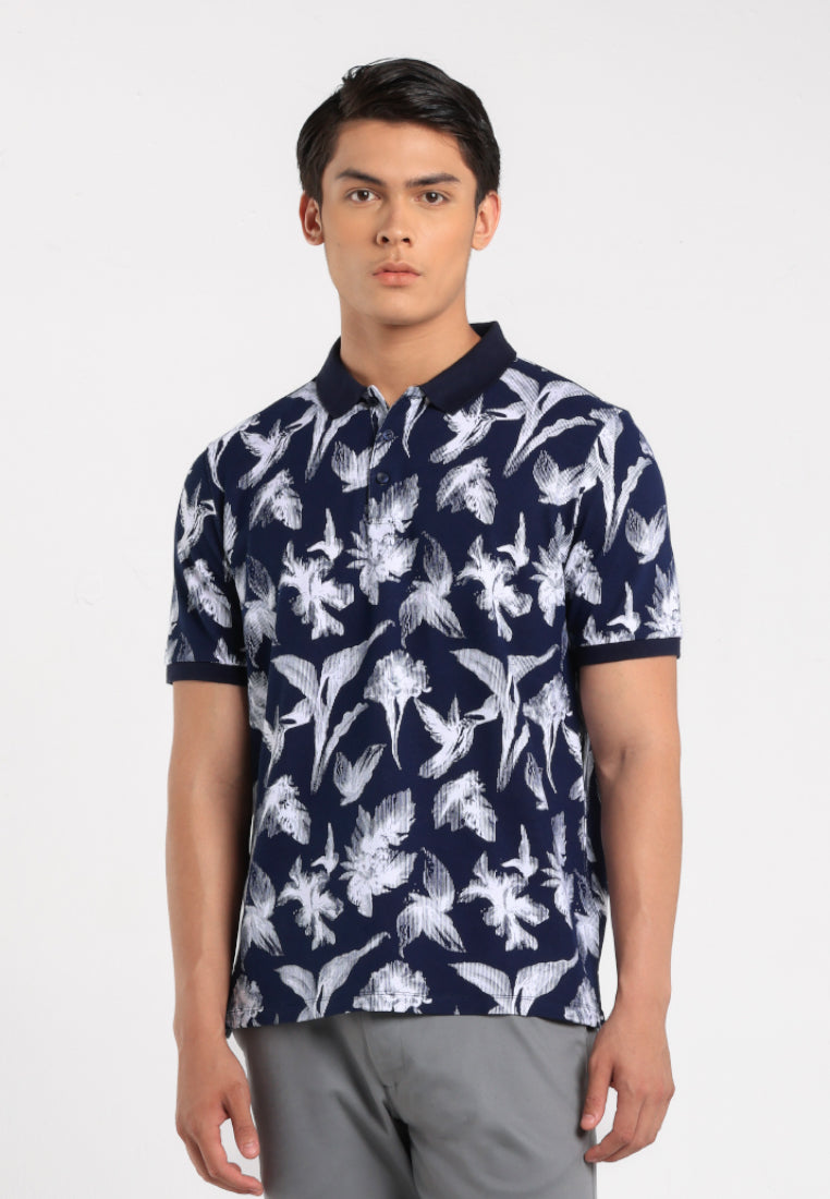 MOC - Kaos Polo Pria Lengan Pendek Alfanso - Navy