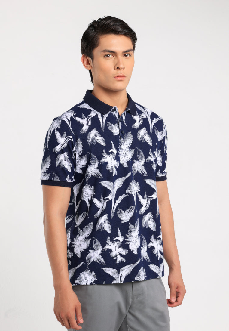 MOC - Kaos Polo Pria Lengan Pendek Alfanso - Navy