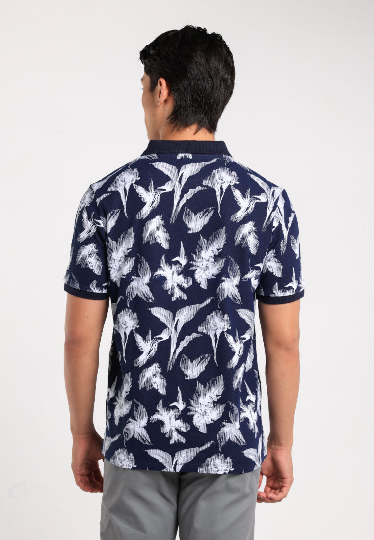 MOC - Kaos Polo Pria Lengan Pendek Alfanso - Navy