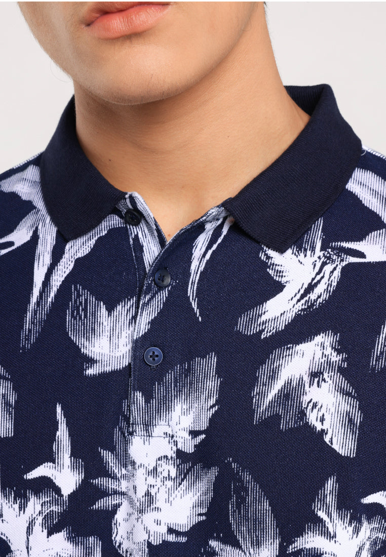 MOC - Kaos Polo Pria Lengan Pendek Alfanso - Navy