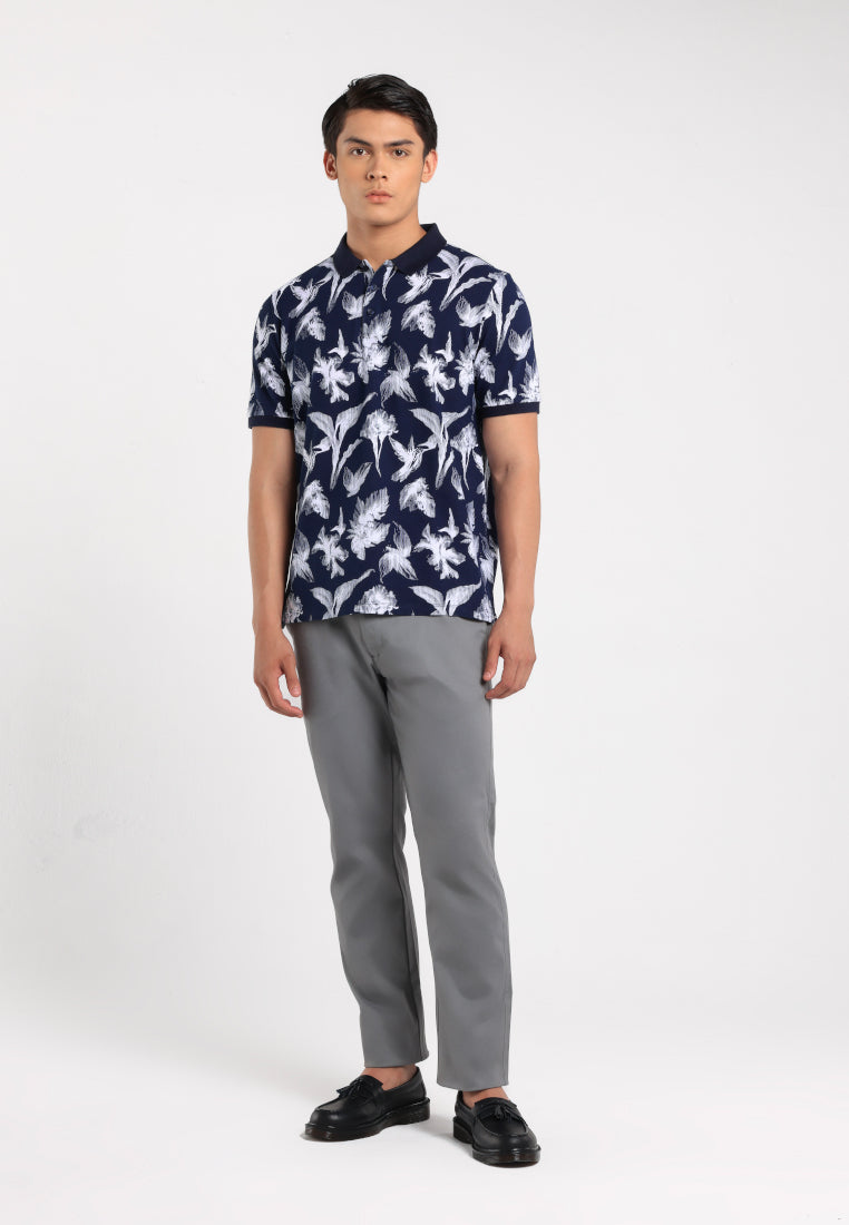 MOC - Kaos Polo Pria Lengan Pendek Alfanso - Navy